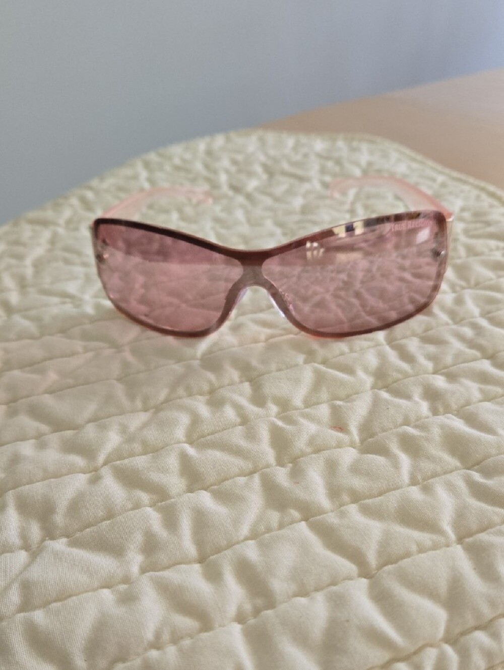 True Religion Pink Translucent Shield Sunglasses - Picture 5 of 5